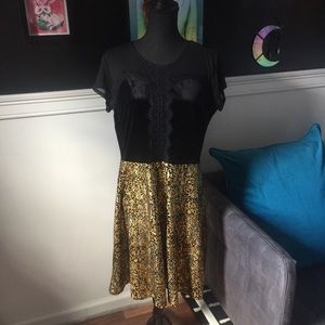 Gorgeous Glamorous and Goth Brocade Dress